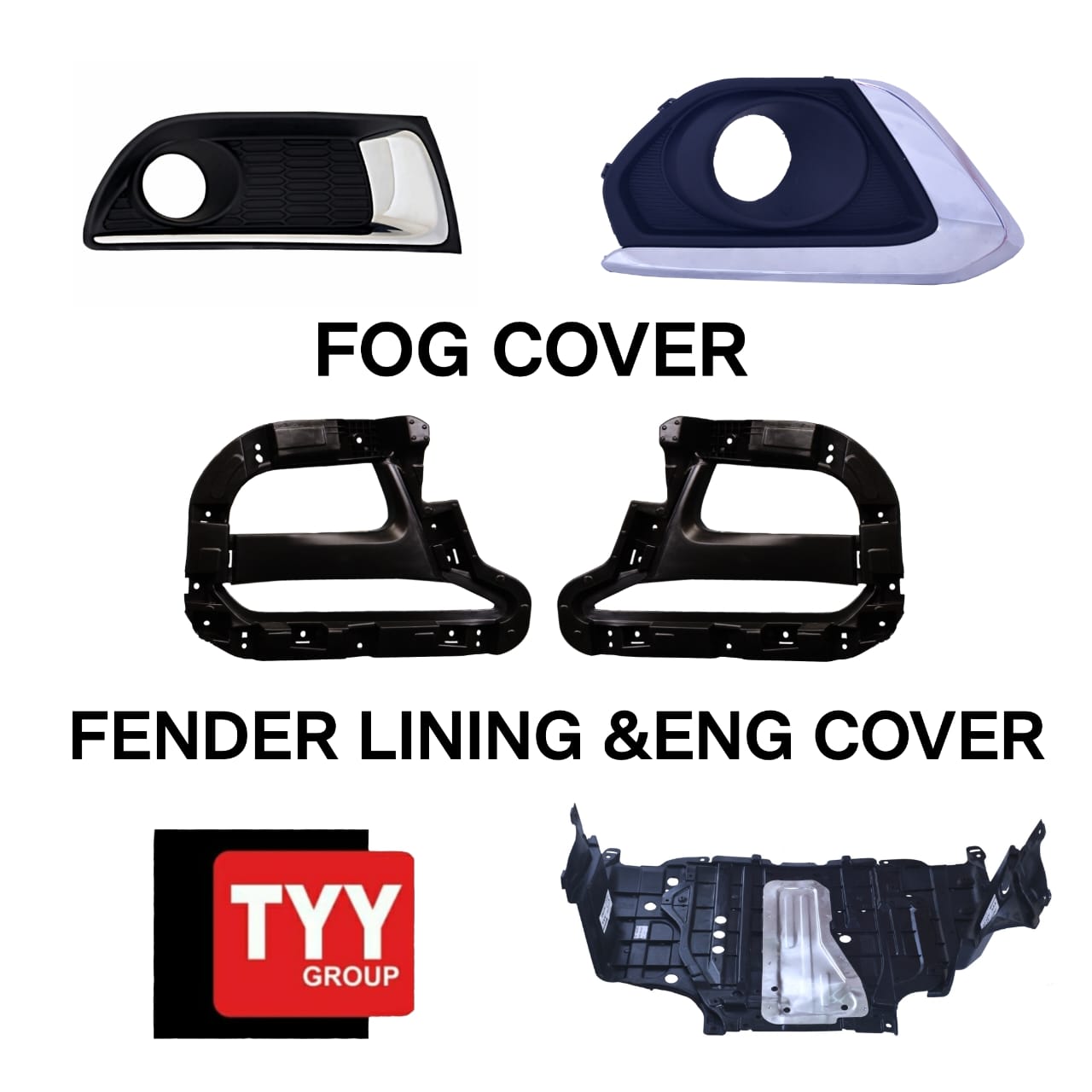 Fog Cover, Fender Lining & Engine Cover